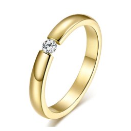 Cilla Jewels edelstaal ring Crystal Gold-15mm